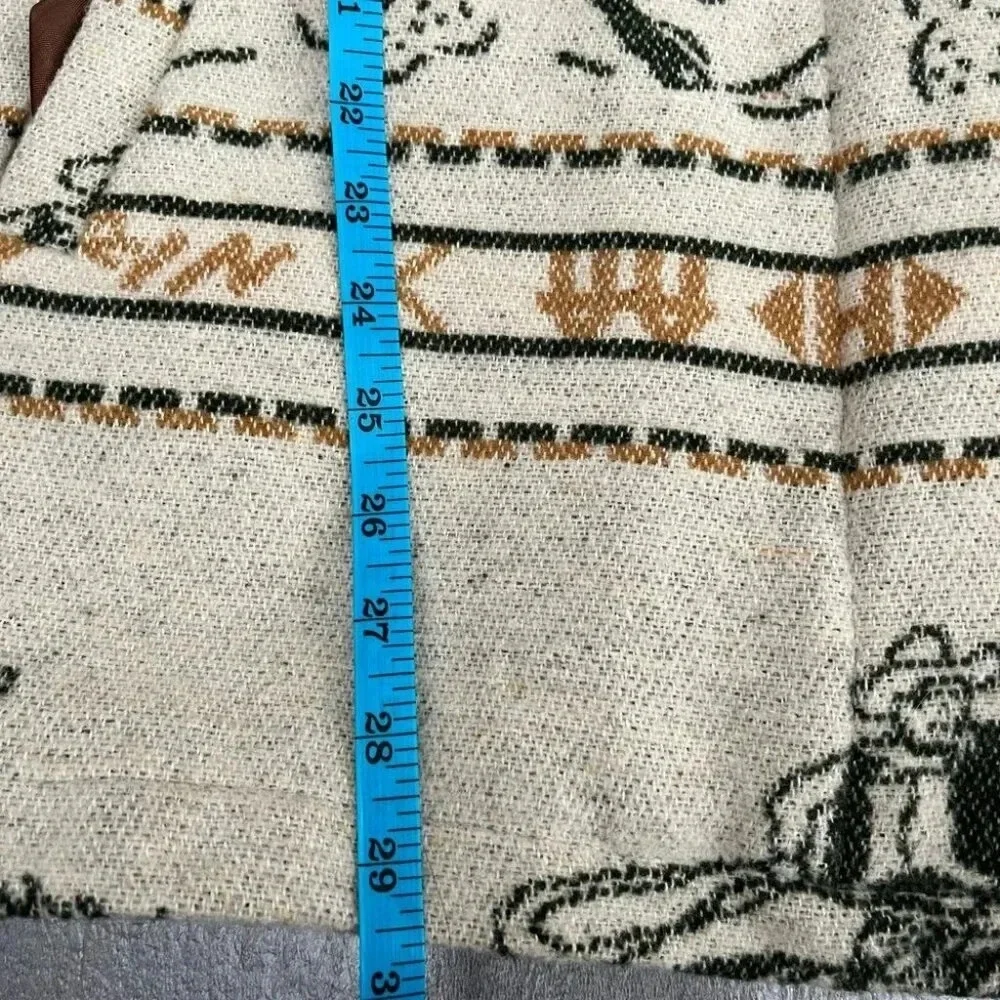 SOLD[M]Vintage Dalmys Wool Blend Western Rodeo Pattern Men Insulated Pea Coat - Picture 9 of 12